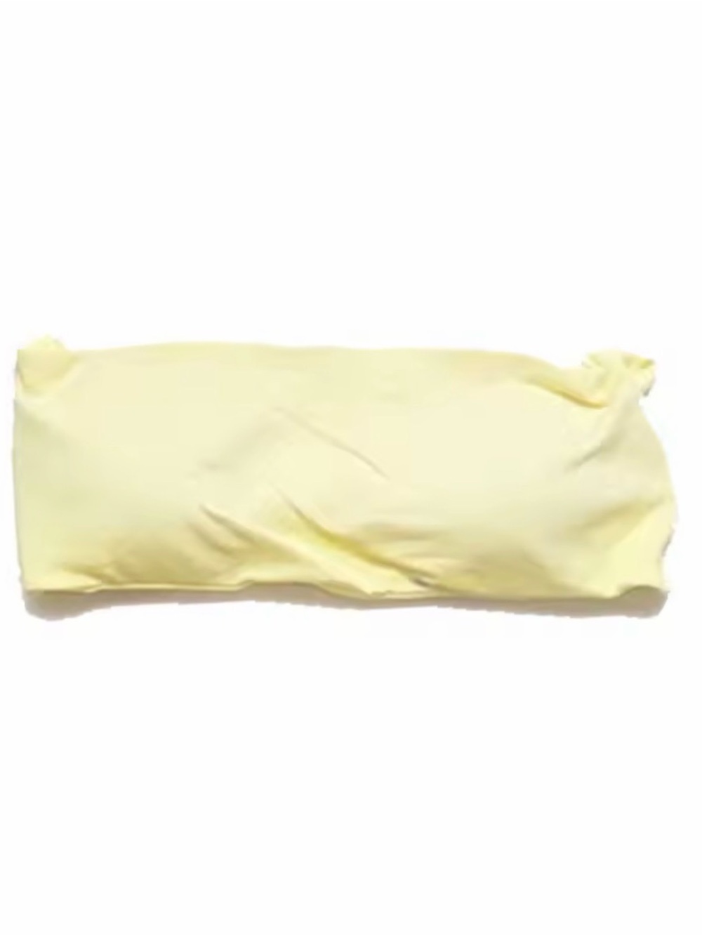 Soft Yellow Bandeau Sports Bra NWOT